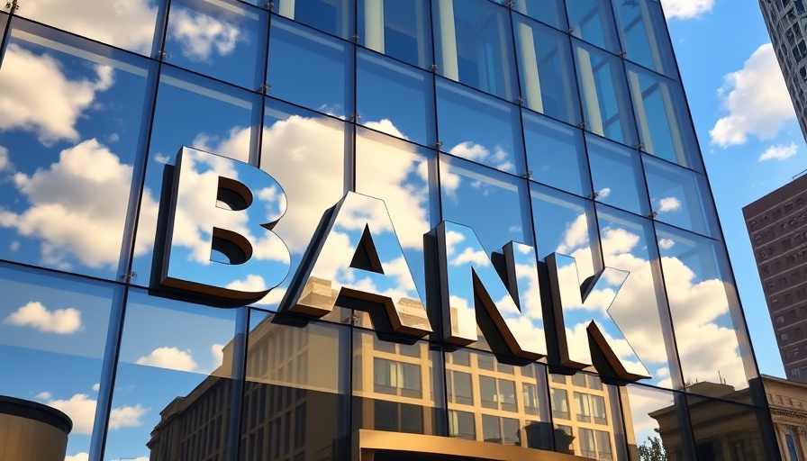 Modern bank facade reflecting sky, best banks for small business in California