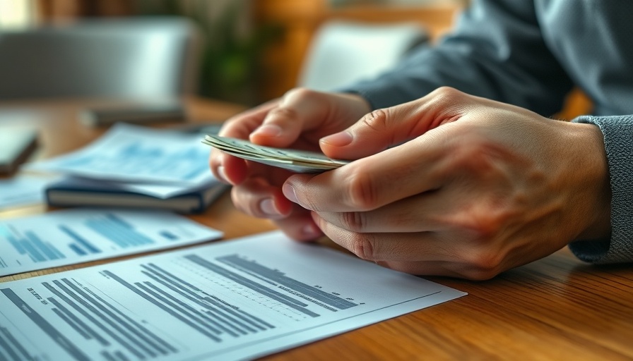 Close-up hands counting money for high-net-worth wealth management