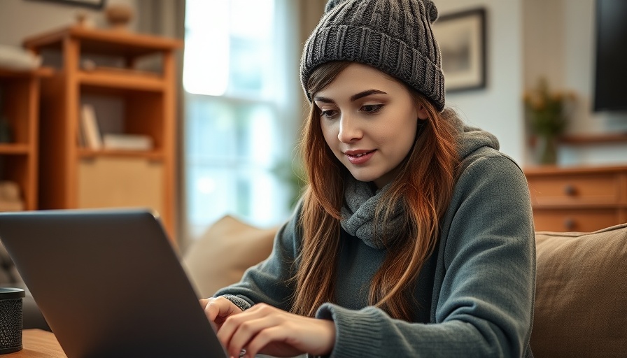 Young woman working on content creation for social media.