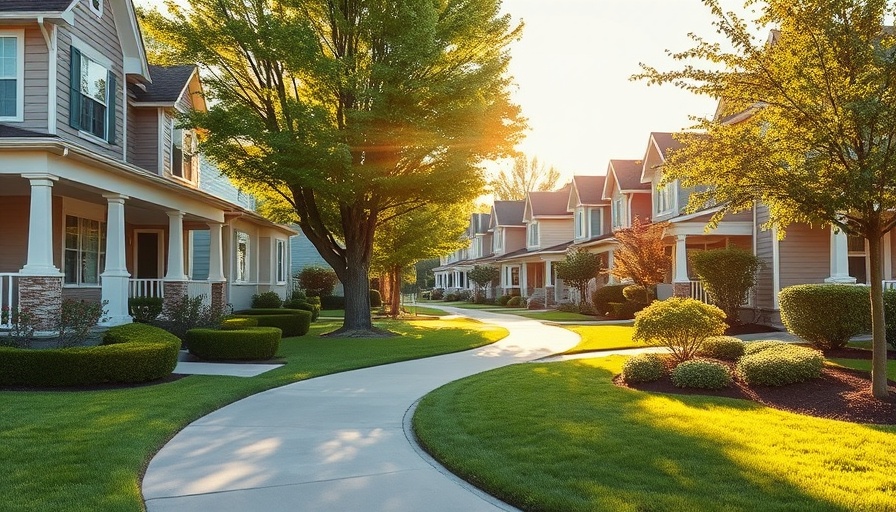 Sunlit suburban homes in a charming neighborhood, ideal for real estate investors.