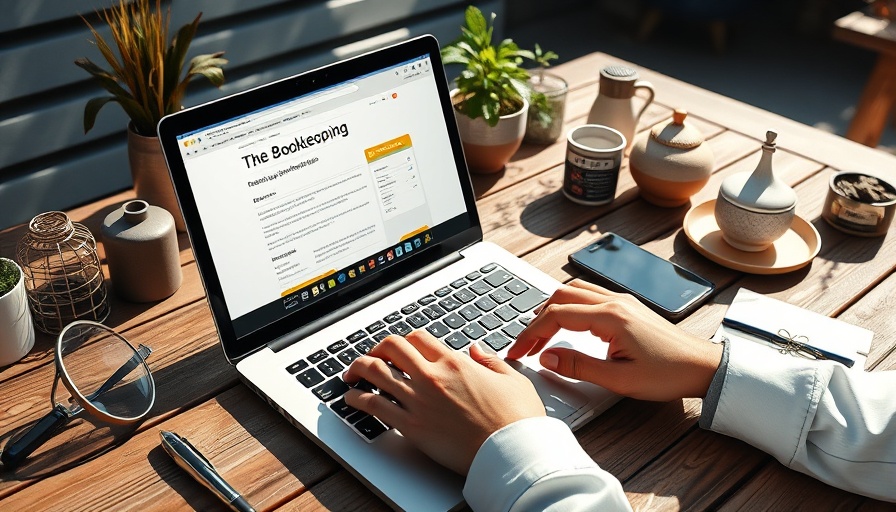 Laptop displaying bookkeeping site, best online bookkeeping services.