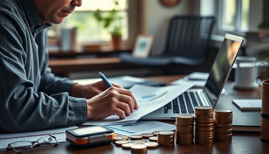 Man analyzing documents for debt fund investing in office.