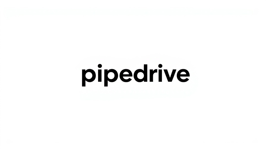 Minimalist Pipedrive logo on white background for CRM review.