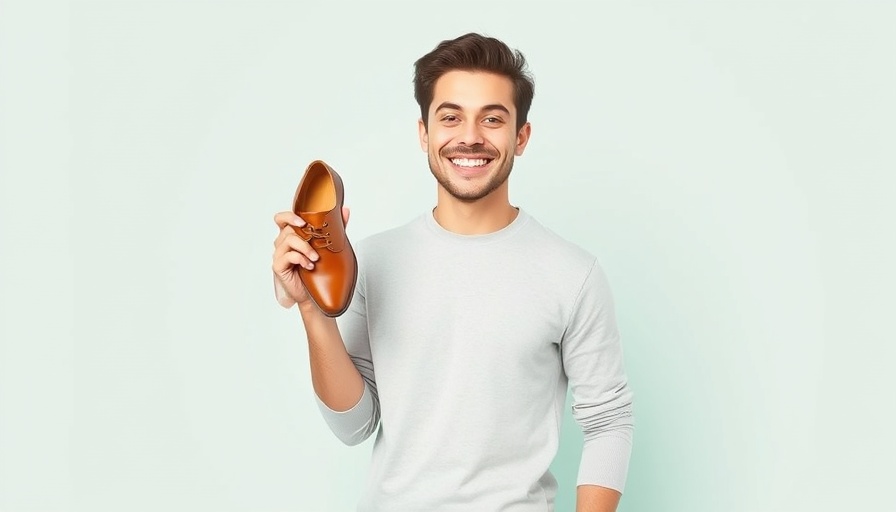 Footwear Influencer Marketing Campaigns: Happy man with shoes