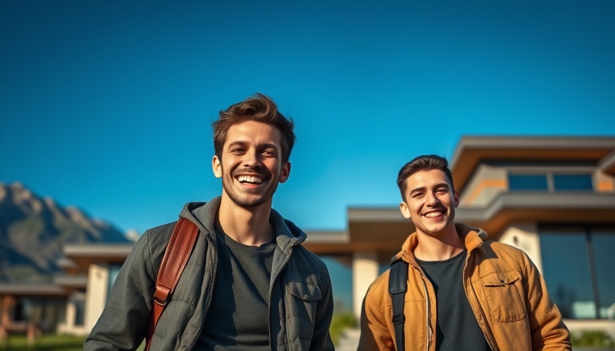 Young men envision Level-Up Investing for Dream Home.