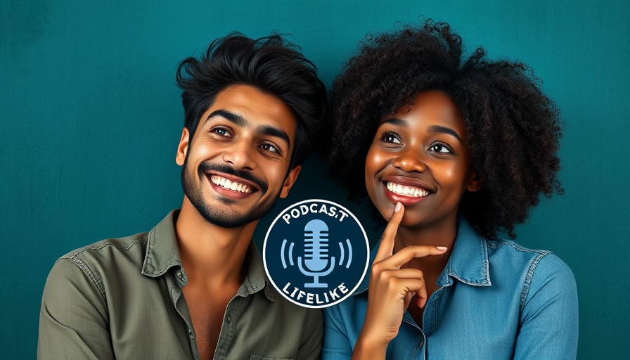 Two people discussing financial independence strategies in a podcast.