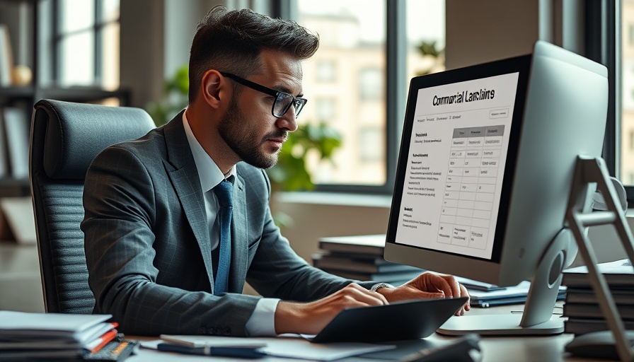 Businessman in office applying for best commercial real estate loans.