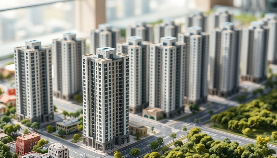 Miniature skyscraper models in urban planning setup.