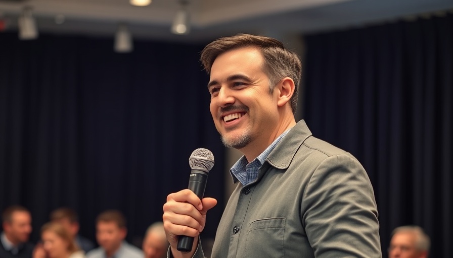 TechCrunch Sessions AI speaker presenting in a lively conference.