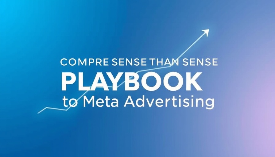 Meta Advertising Strategies graphic with rising chart and text.