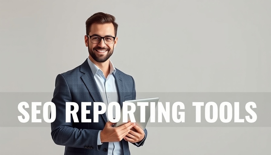 Man holding laptop for best SEO reporting tools overview