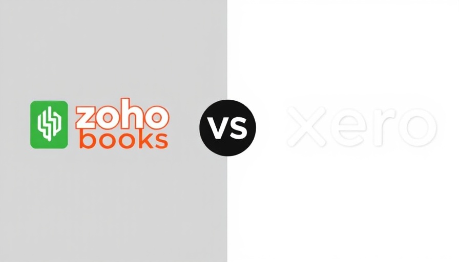 Zoho Books vs Xero logos comparison graphic