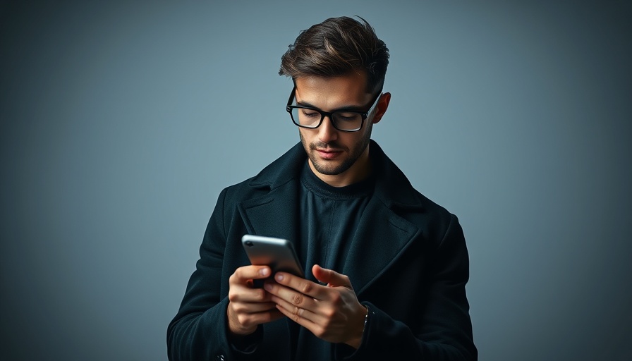 TikTok Enhanced Privacy Guides text with stylish man using phone.
