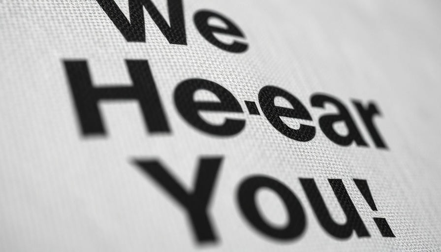 Close-up of 'We Hear You' text, benefits of white label SEO services.