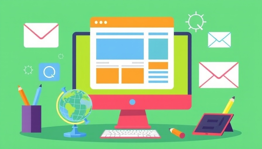 Illustration of web design tools for small businesses