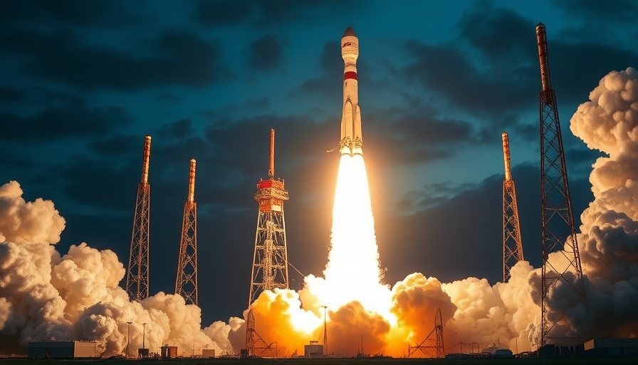 Eric Schmidt CEO Relativity Space rocket launching at night.