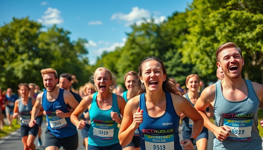 Athletes enjoying endurance challenges during a race in the park