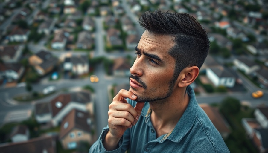 Contemplative man considering mortgage industry safety