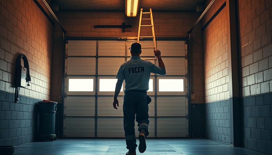 Worker carrying ladder symbolizing landlord maintenance responsibilities.