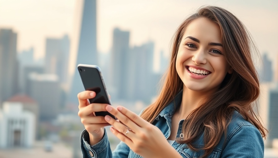 Instagram Marketing Agencies in Los Angeles promotion with smiling woman.