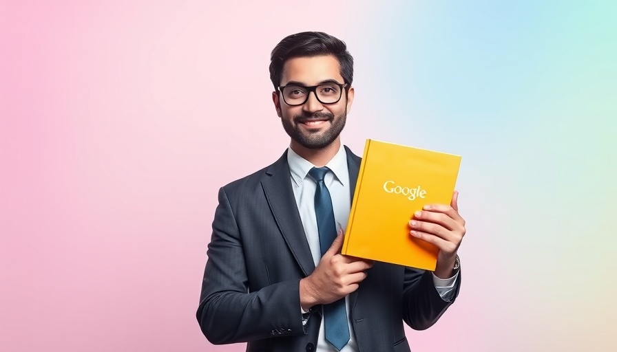 Professional with book discussing Google Knowledge Panel.