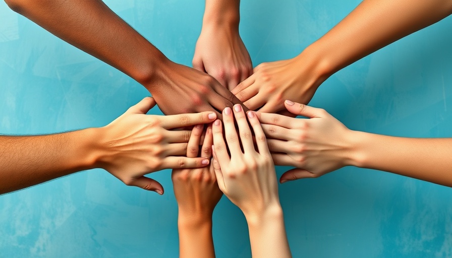 Unified hands in teamwork, symbolizing collaboration in real estate recruiting 2025.