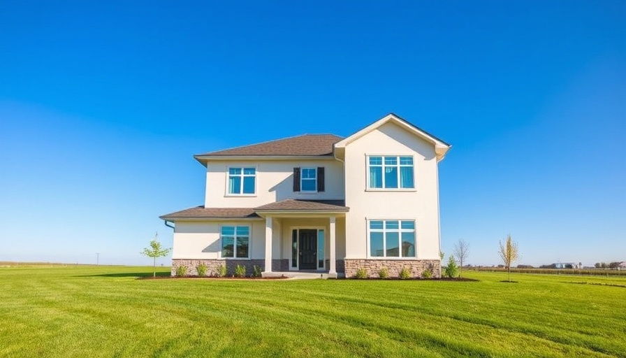 Turnkey new construction house with garage and lawn for sale.