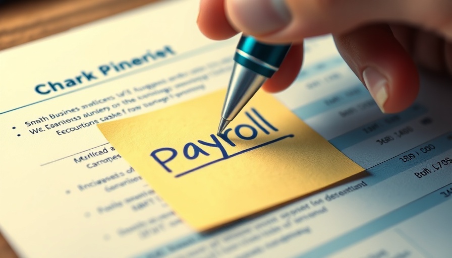 Payroll accounting note on financial document for small business.