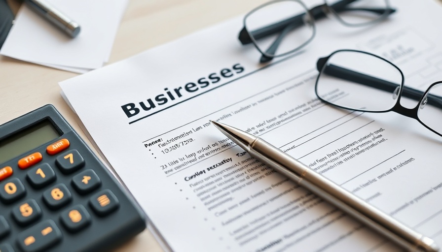 Small business loan application with pen and calculator related to no-doc business loans.