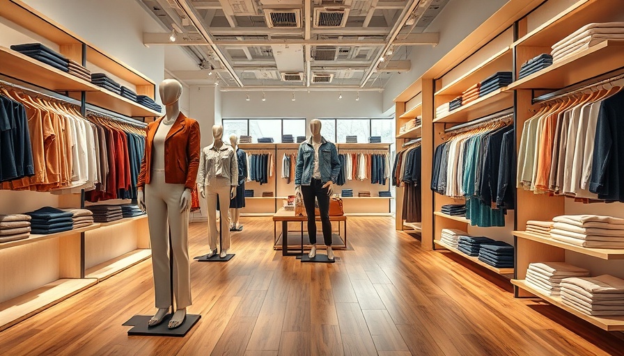 Modern retail store design ideas with clothing displays.