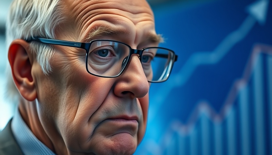 Economic expert contemplating pressure off mortgage rates with a graph.