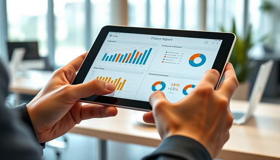 Hands holding a tablet with financial graphs for franchise growth.