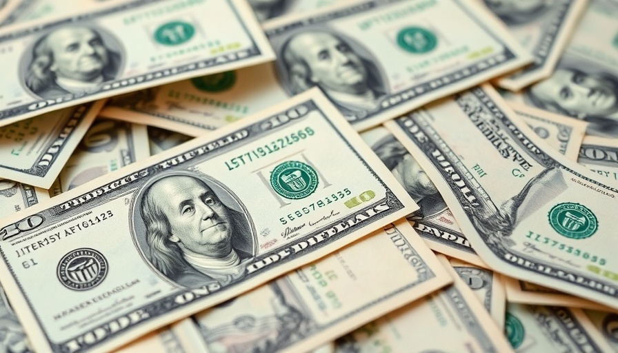 Scattered US dollars representing CoStar acquires Domain real estate.