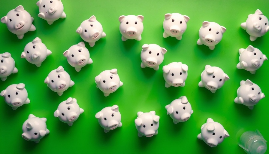 Piggy banks on green background symbolizing Munich Re acquires Next Insurance.
