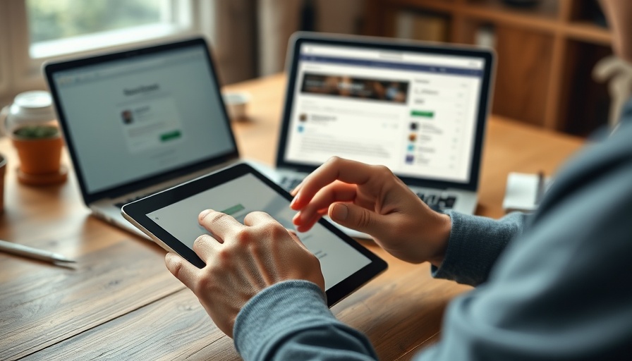Hands navigating digital tablet, key skills for aspiring communication and public relations professionals.