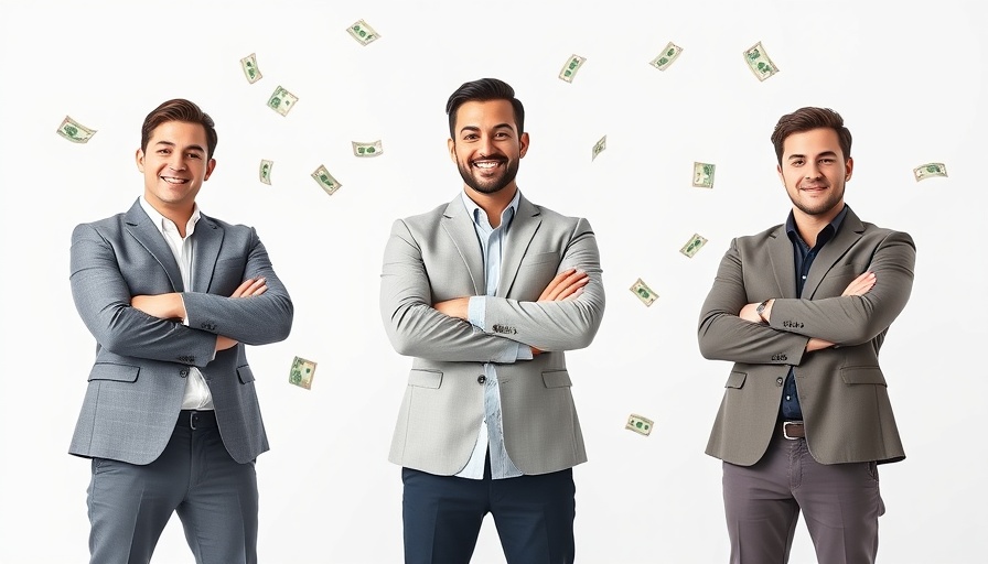 Confident young professionals promoting TikTok advertising ROI.