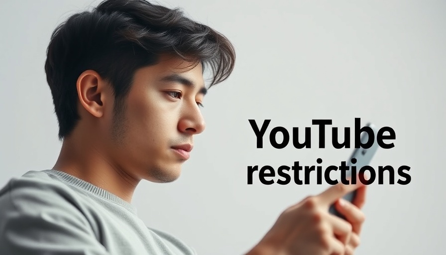 YouTube Tightens Restrictions on Online Gambling Promotion shown with text overlay and man.