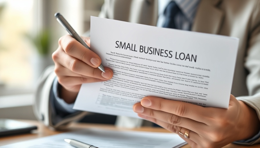 Hands reviewing best long-term small business loans document.