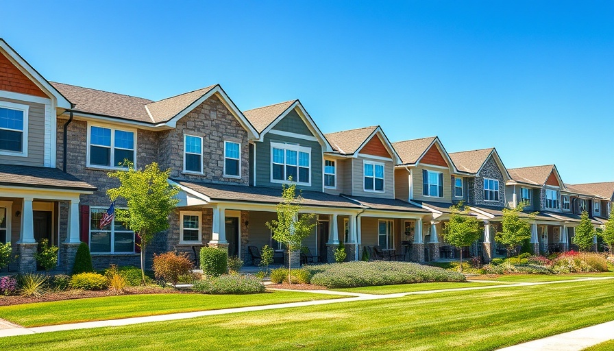 Modern suburban townhouses ideal for investing in real estate during uncertainty.