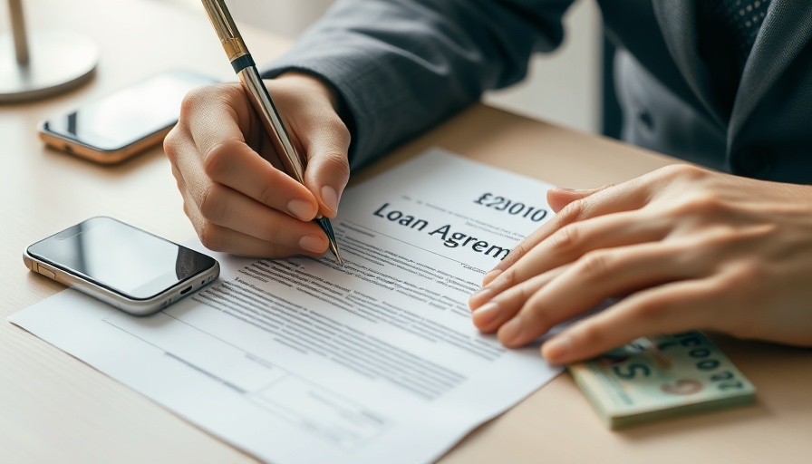 Signing loan agreement for CDFI loans for small businesses