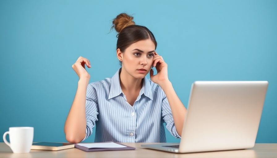 Concerned woman with phone and laptop, addressing phone echoing solutions.