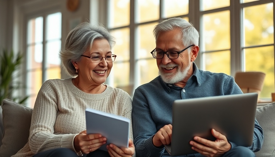 Older couple planning self-employed retirement plans at home.