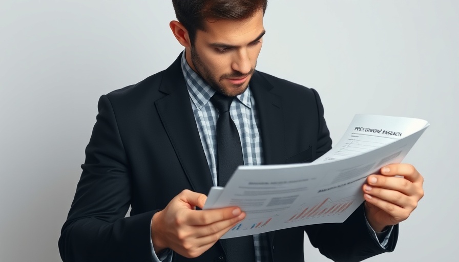 Focused young man analyzing PPC keyword research data.