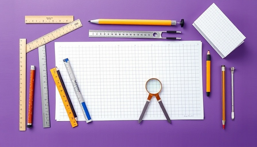 Organized drafting tools on purple background showcasing exciting side projects creativity.