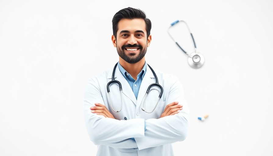Influencer marketing strategies for medical devices with a smiling doctor.