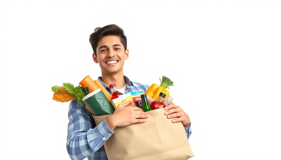 Influencer marketing strategies for packaged food brands visual with smiling man.