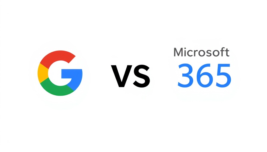 Google Workspace vs Office 365 logos comparison graphic