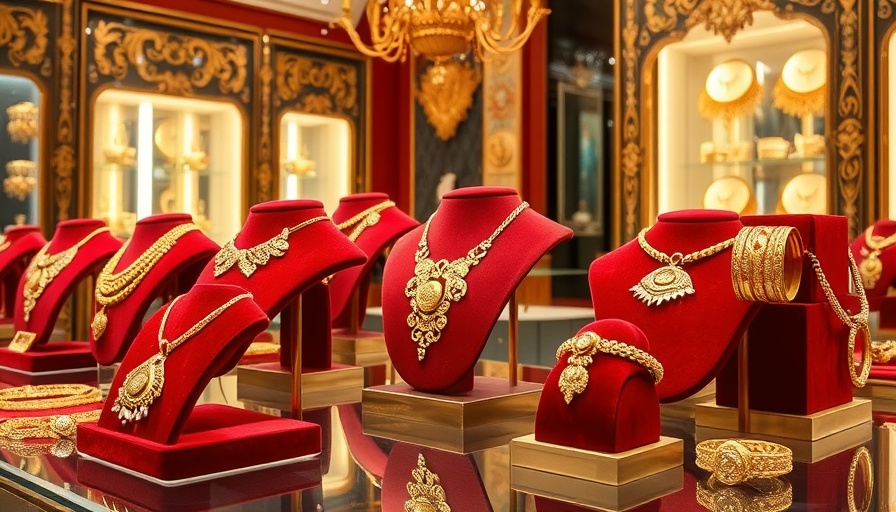 Luxurious jewelry display showcasing visual merchandising strategies.