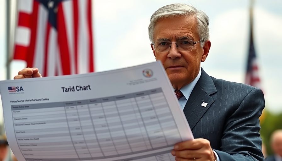 Universal Tariffs Impact Real Estate discussion with tariff chart display.