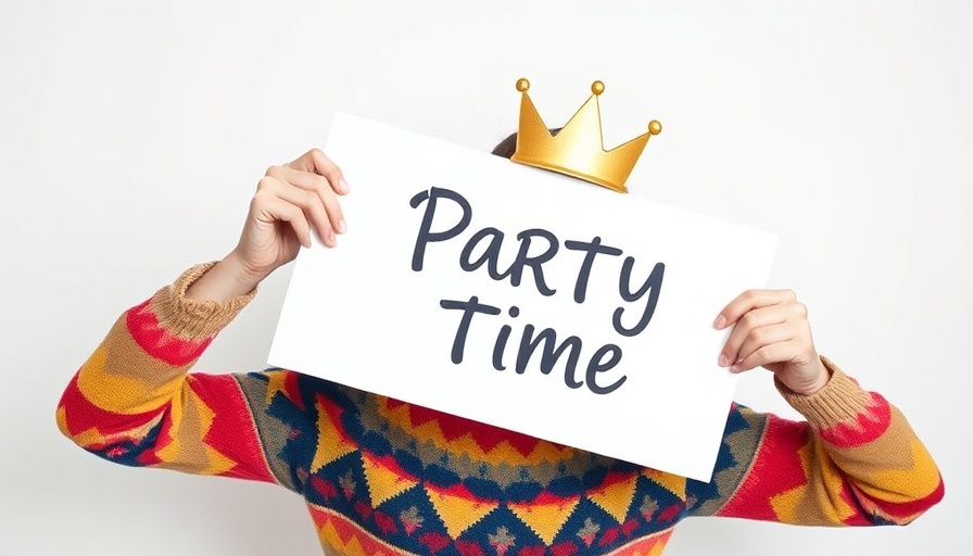 Creative Event Ideas for Retail Stores: Playful party sign with crown.